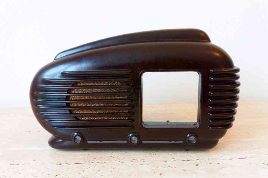Bakelitová bednička pro rádio Talisman 308U, krásný stav  - foto 1