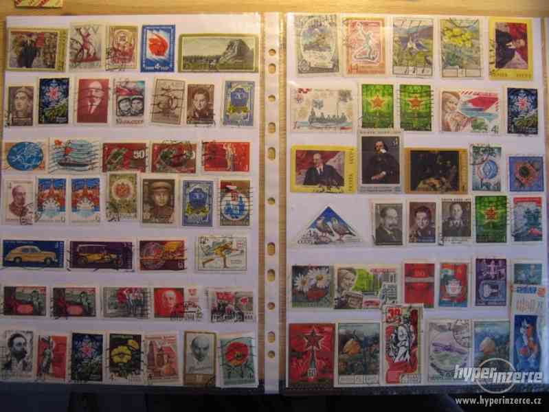 Velké množství poštovních známek (SSSR, ČSR...) - foto 2