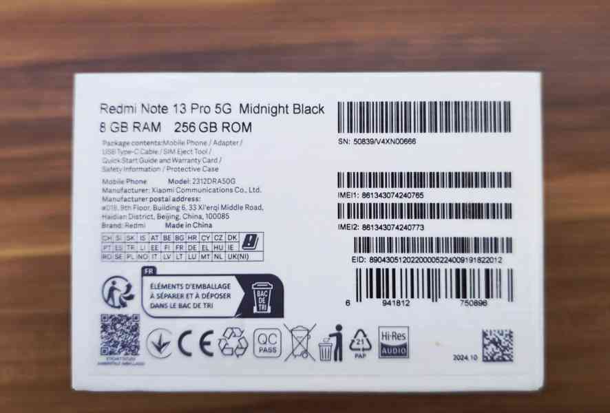 NOVÝ ZÁRUKA Xiaomi Redmi Note 13 Pro 5G 8/256 GB - foto 7