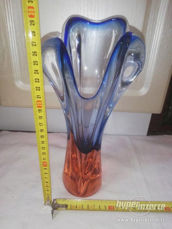 Masivní váza - modročervená - foto 1