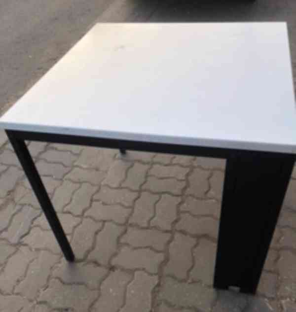 PC stůl čtvercový šedý - foto 2