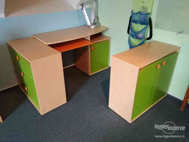 Kompletní dětský pokoj zeleno-oranžový - foto 1
