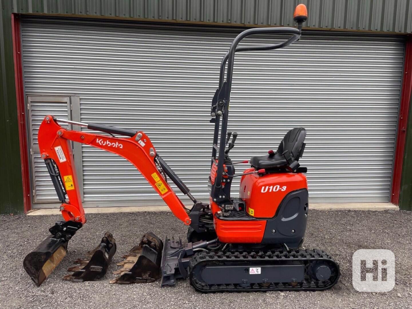  Stav výborný minibagr Kubota U10-3KB  - foto 1