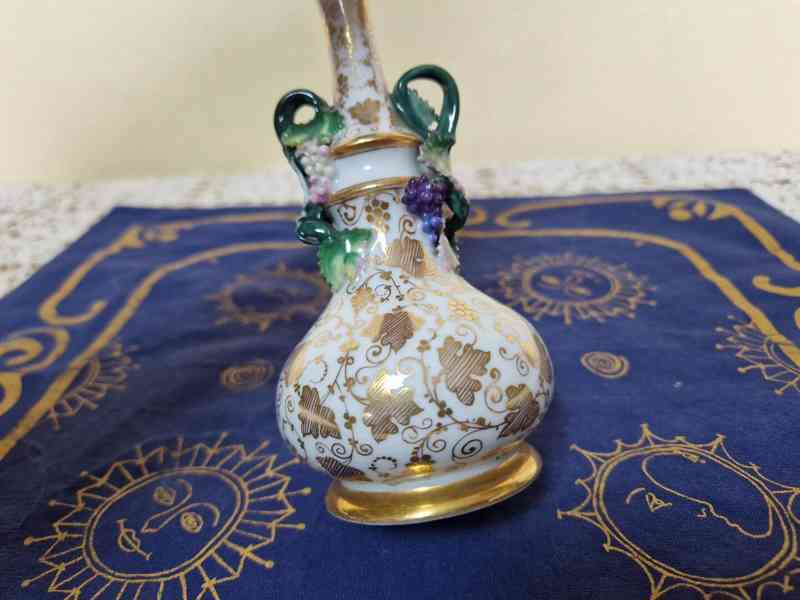 Krásná menší zlacená Váza Loket 19st Biedermeier - foto 6