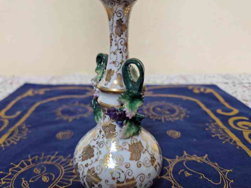 Krásná menší zlacená Váza Loket 19st Biedermeier - foto 5
