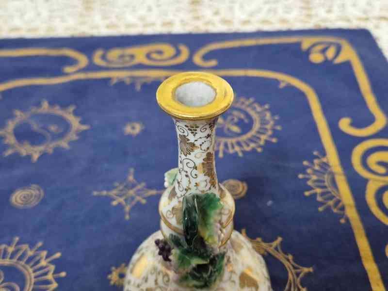 Krásná menší zlacená Váza Loket 19st Biedermeier - foto 8