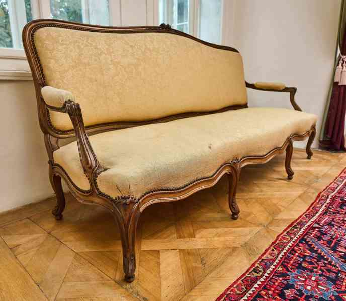 Velká starožitná sofa Ludvík XV - foto 10