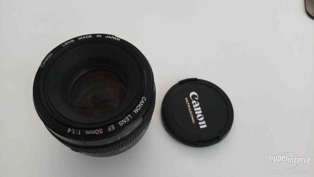 Prodám Objektiv Canon EF 50mm f/1,4 USM vč. UV filtru - foto 2