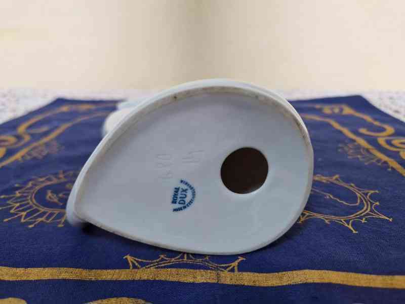 Bílá soška Kočka Expo 58 Brusel J. Ježek Royal Dux - foto 5