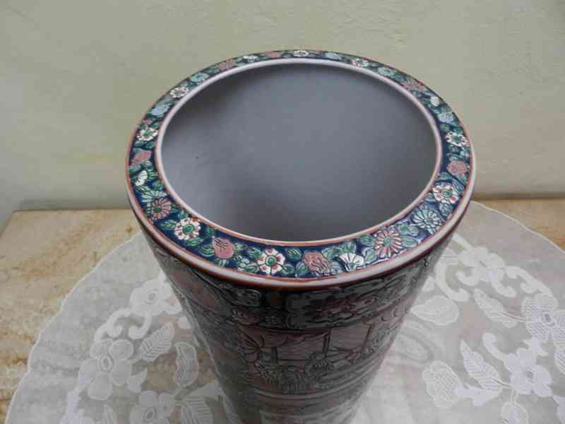Krásná stará čínská Váza válcovitého tvaru - foto 3