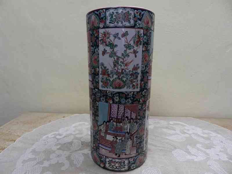 Krásná stará čínská Váza válcovitého tvaru - foto 5