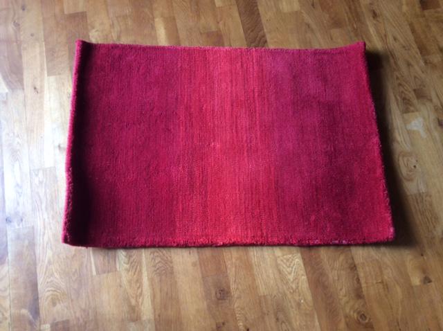 Červený vlněný koberec 60x90 cm - foto 4