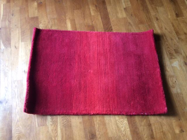Červený vlněný koberec 60x90 cm - foto 2