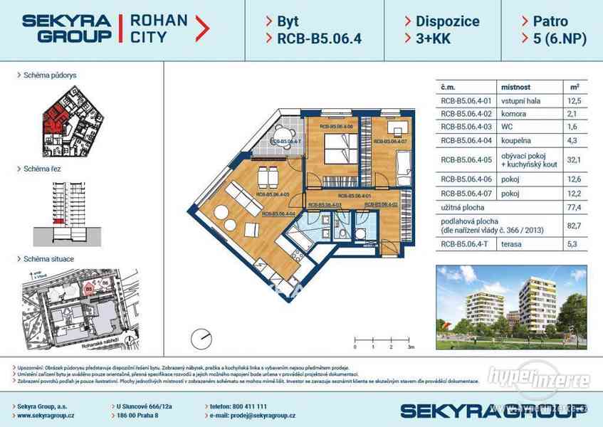 Prodej, Byty 3+kk, 82,7m2 - Praha 8, Diamanty Karlín - foto 2