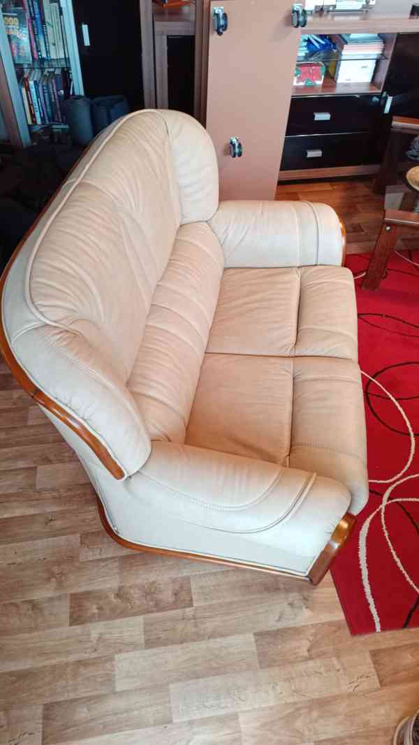 Kožená sedací souprava - sestava 3 částí - foto 11