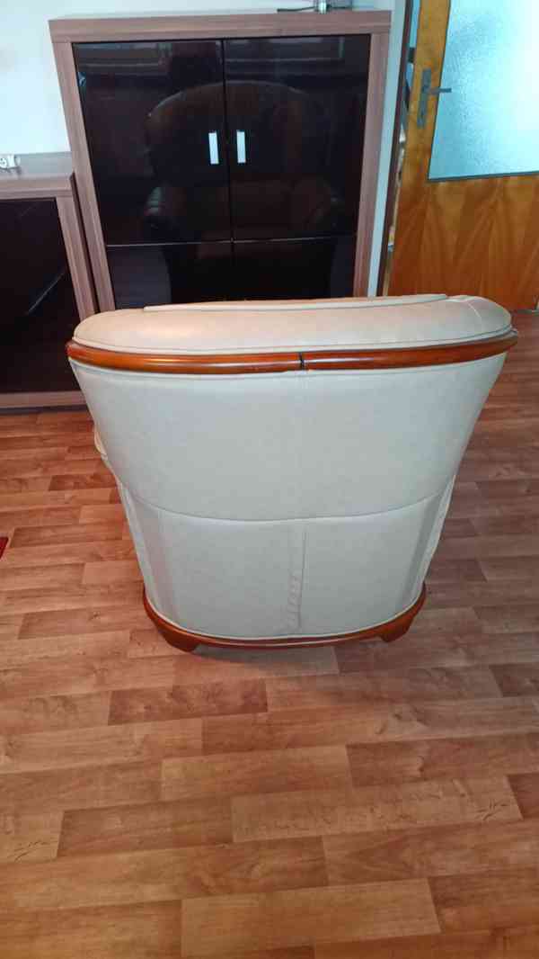 Kožená sedací souprava - sestava 3 částí - foto 4