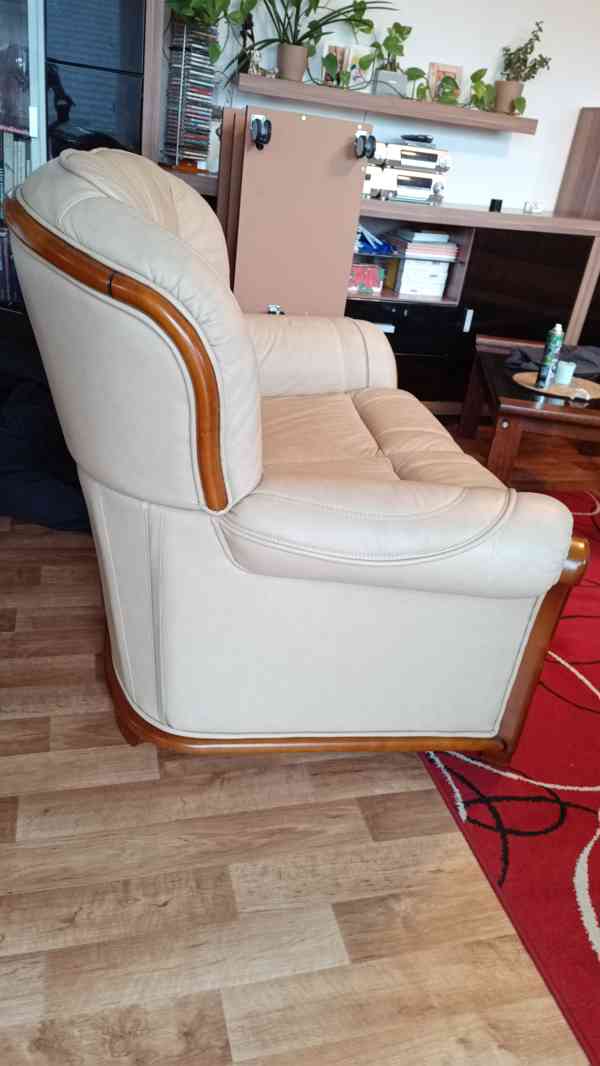 Kožená sedací souprava - sestava 3 částí - foto 10