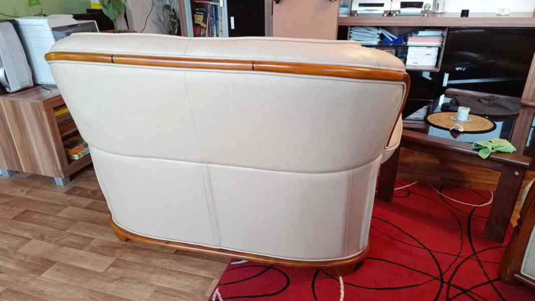 Kožená sedací souprava - sestava 3 částí - foto 9