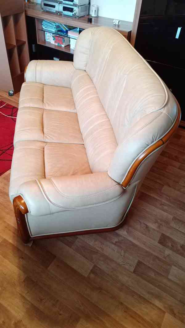 Kožená sedací souprava - sestava 3 částí - foto 6