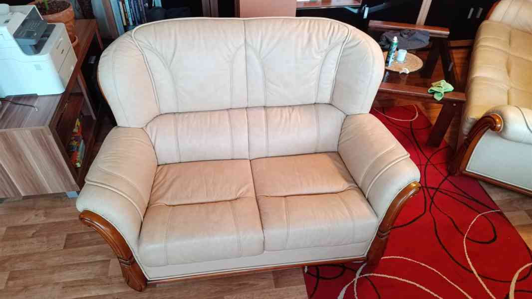 Kožená sedací souprava - sestava 3 částí - foto 12