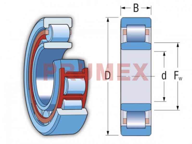 Ložisko NU2315B P6NA ZKL ČR (NOVÉ) válečkové - foto 2
