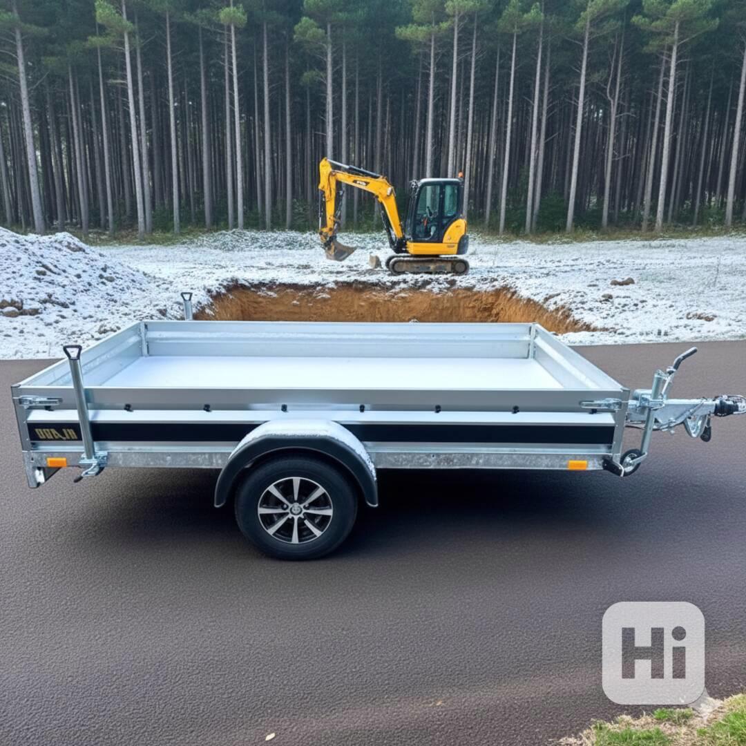 Přívěsný vozík bržděný 1300kg profi, NOVÝ, 3,0m x1,50, DPH - foto 1