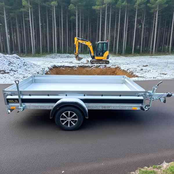 Přívěsný vozík bržděný 1300kg profi, NOVÝ, 3,0m x1,50, DPH - foto 1