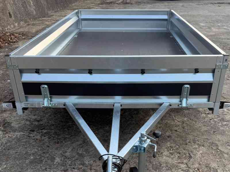 Přívěsný vozík bržděný 1300kg profi, NOVÝ, 3,0m x1,50, DPH - foto 9