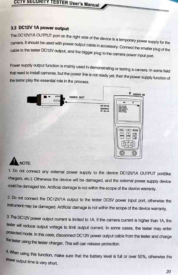 KAMEROVÝ TESTER - AHD + Analog ruční tester s LCD displejem - foto 13