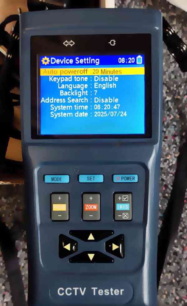 KAMEROVÝ TESTER - AHD + Analog ruční tester s LCD displejem - foto 11