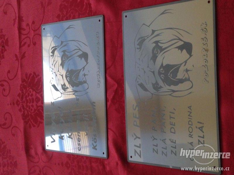 Výstražní cedule pozor pes - foto 16