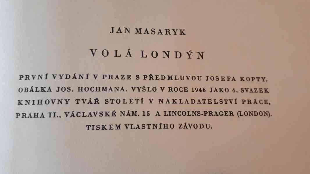  Volá Londýn (Jan Masaryk) - vydání 1946  - foto 5