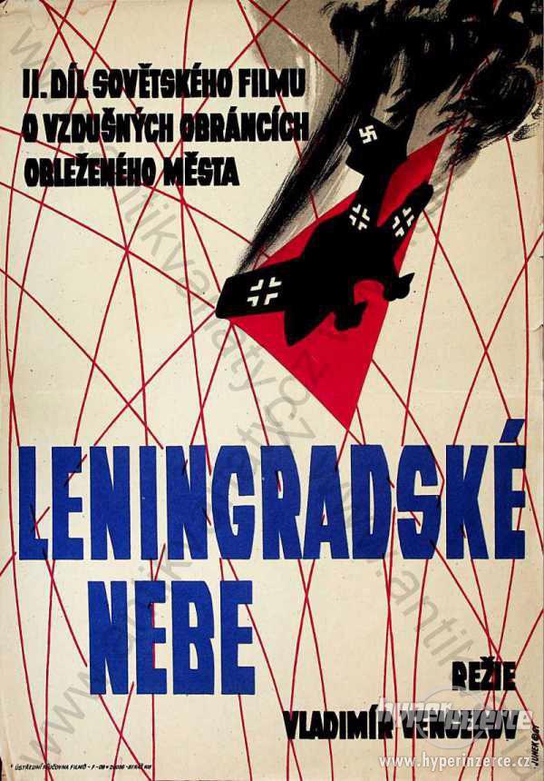 Leningradské nebe Václav Junek film plakát 1962 A3 - foto 1