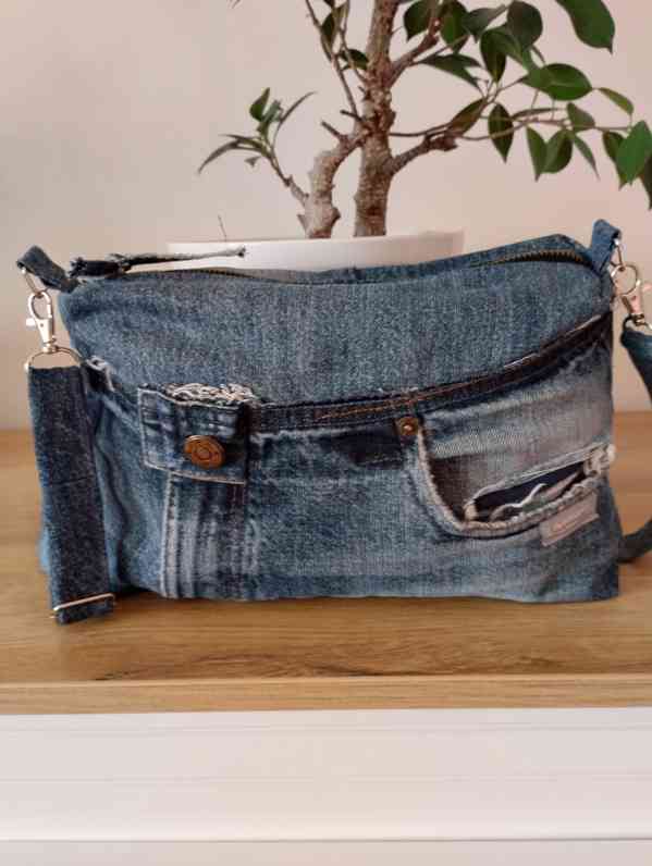 Riflová crossbody taška - foto 2