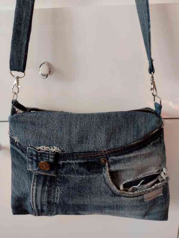 Riflová crossbody taška - foto 3