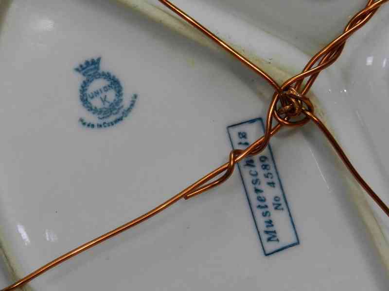 Zajímavý trojdílný Talíř miska Kabaret Union K Klášterec  - foto 6