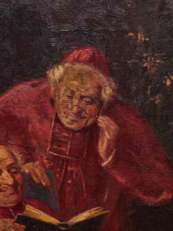 Obraz „Čtoucí kardinál” Olej  - foto 2