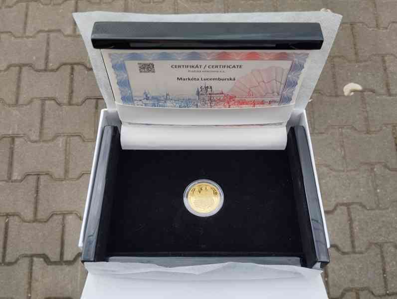 Zlatá medaile Markéta Lucemburská, 999,9 etue+cert - foto 10