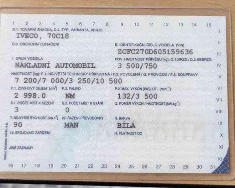 Iveco Daily 70c18 - valník s plachtou - foto 3