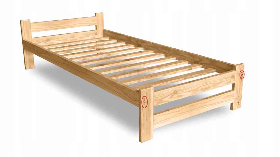 drevena postel 80x200 jednoluzkova rost jednoluzko - foto 18