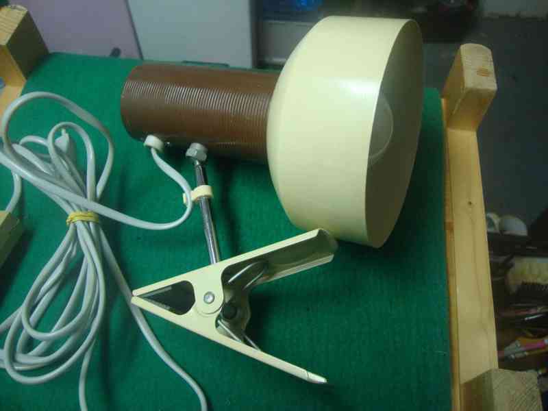 Retro lampa lampička klip skřipec na stůl NAPAKO Hůrka - foto 5