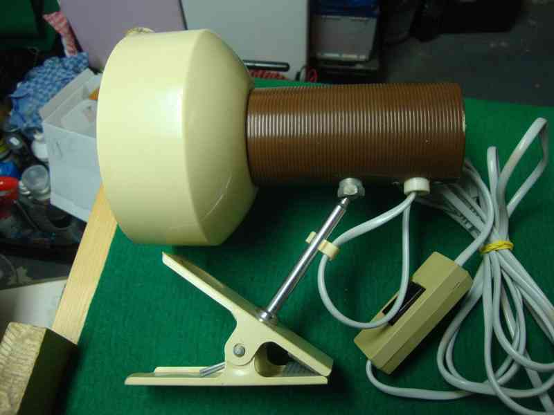 Retro lampa lampička klip skřipec na stůl NAPAKO Hůrka - foto 10