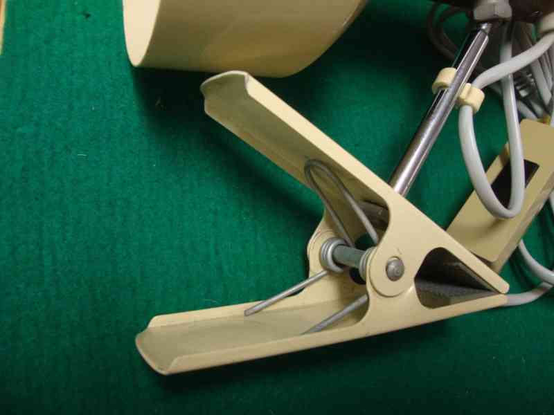 Retro lampa lampička klip skřipec na stůl NAPAKO Hůrka - foto 11