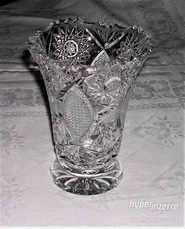 broušená váza - český křišťál - foto 1