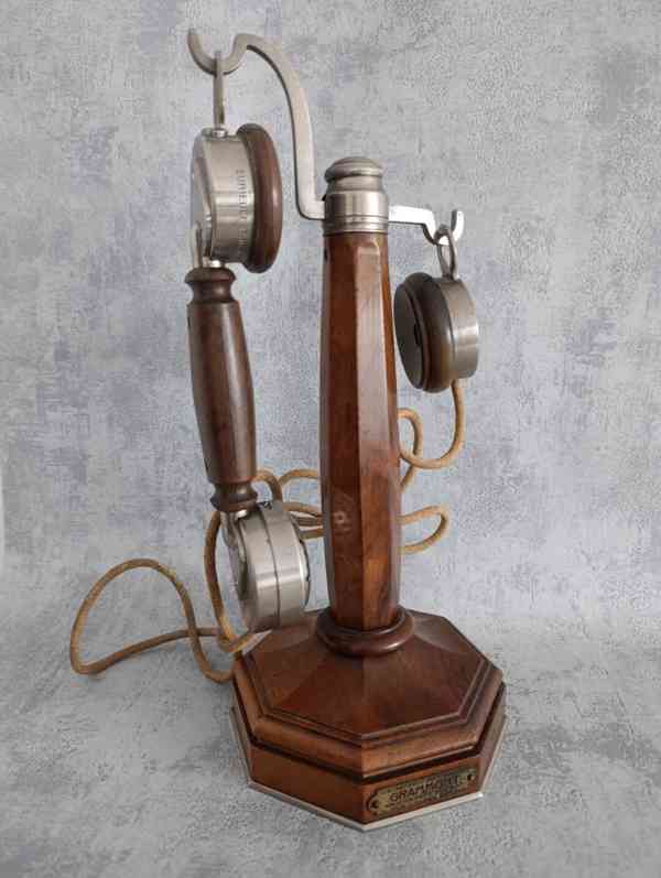 Starý krásný thistoricky telefon GRAMMONT se štítkem - foto 22