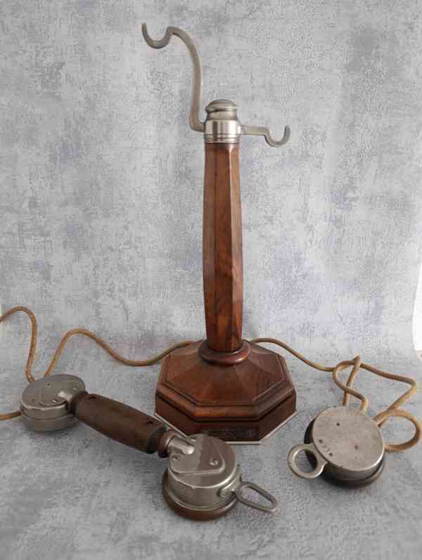 Starý krásný thistoricky telefon GRAMMONT se štítkem - foto 8