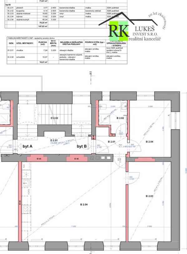 Ondřejov u Prahy, zděný byt 3+kk, 76m2. Po rekonstrukci.  - foto 18