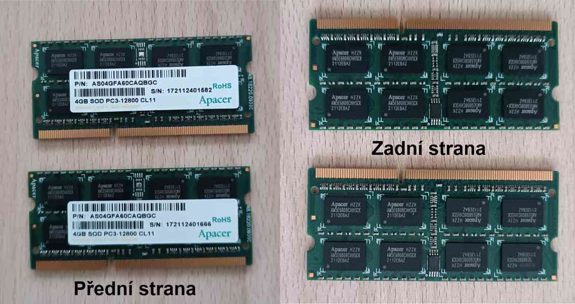 2x RAM Apacer 4GB a 1x RAM ADATA 4GB - foto 2