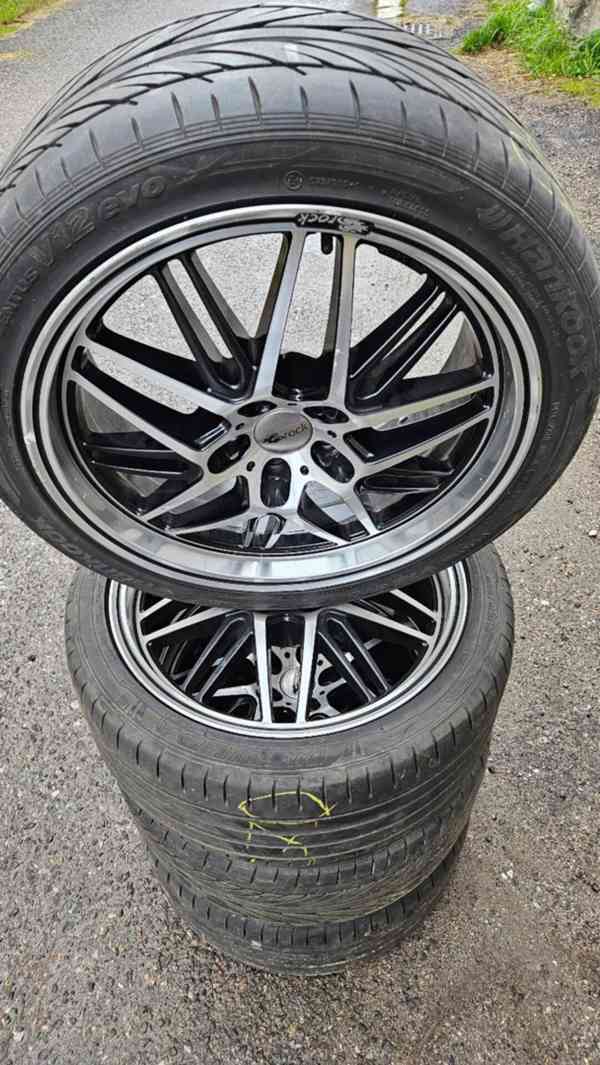 Alu kola Brock límcová – 5x108 + pneu Hankook  Disky:  Značk - foto 3