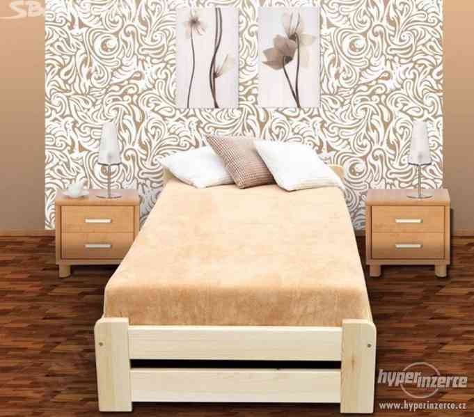 Nová postel z masivu 90 x 200 cm + rošt - foto 1